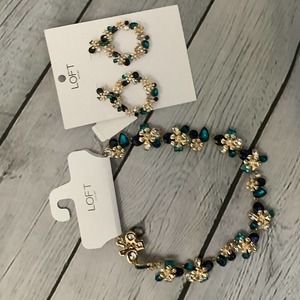 NWT Loft Statement earring and necklace set